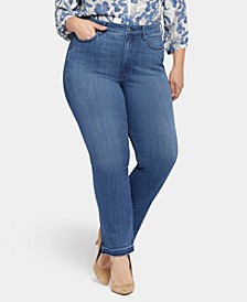 Plus Size High Straight Jeans