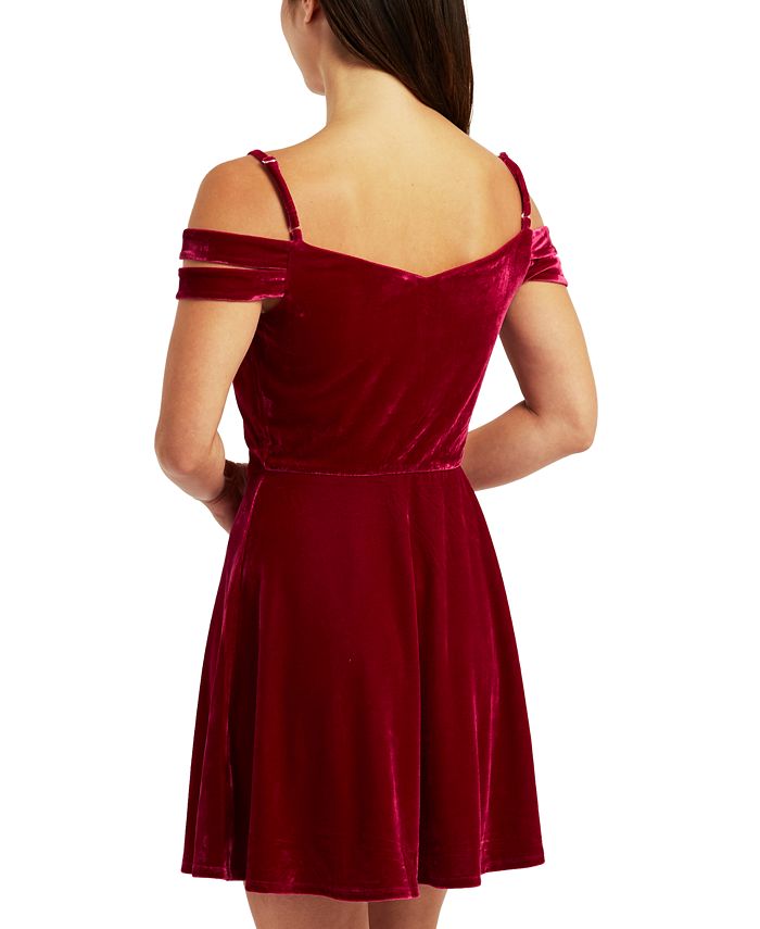 BCX Juniors' OffTheShoulder NotchedNeckline Mini Dress Macy's