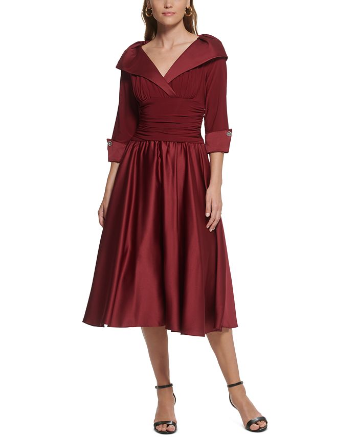 Jessica howard portrait collar shop midi dress