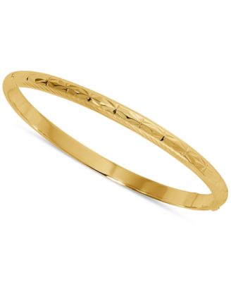 Macy's - Patterned Bangle Bracelet in sterling silver or 18k gold-plated sterling silver