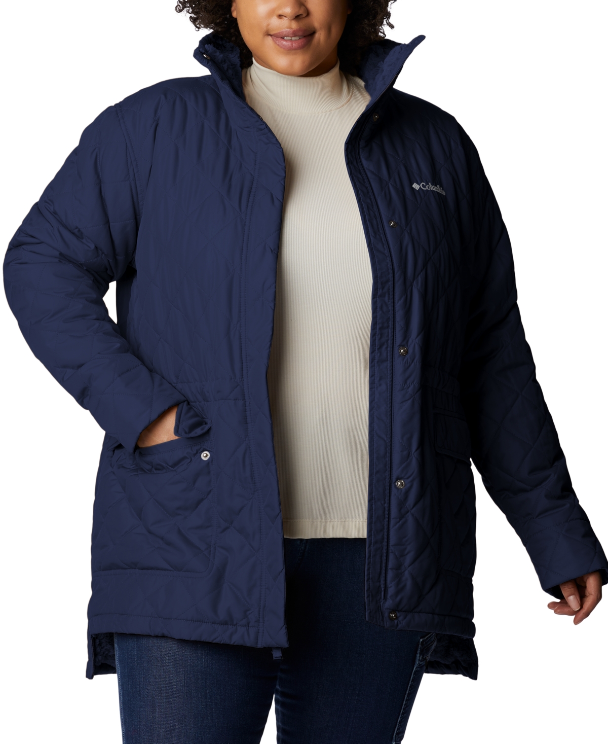 Columbia Women's Copper Crest Novelty Quilted Puffer Coat In Nocturnal