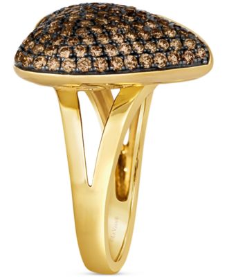 GODIVA x Le Vian&reg; Chocolate Diamond Heart Ring (1-1/5 ct. t.w.) in 14k Gold