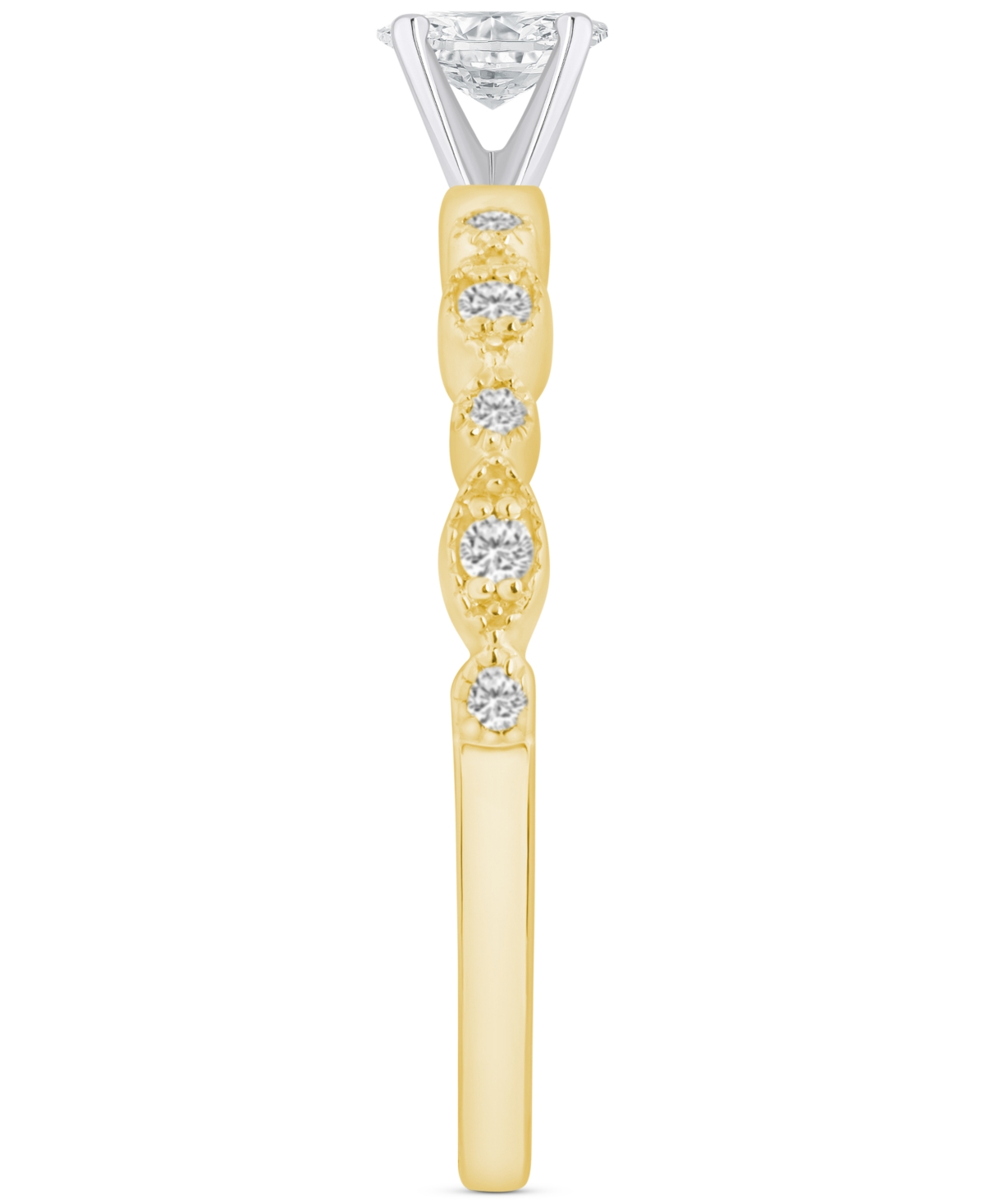 Diamond Oval Engagement Ring (3/8 ct. t.w.) in 14k Gold