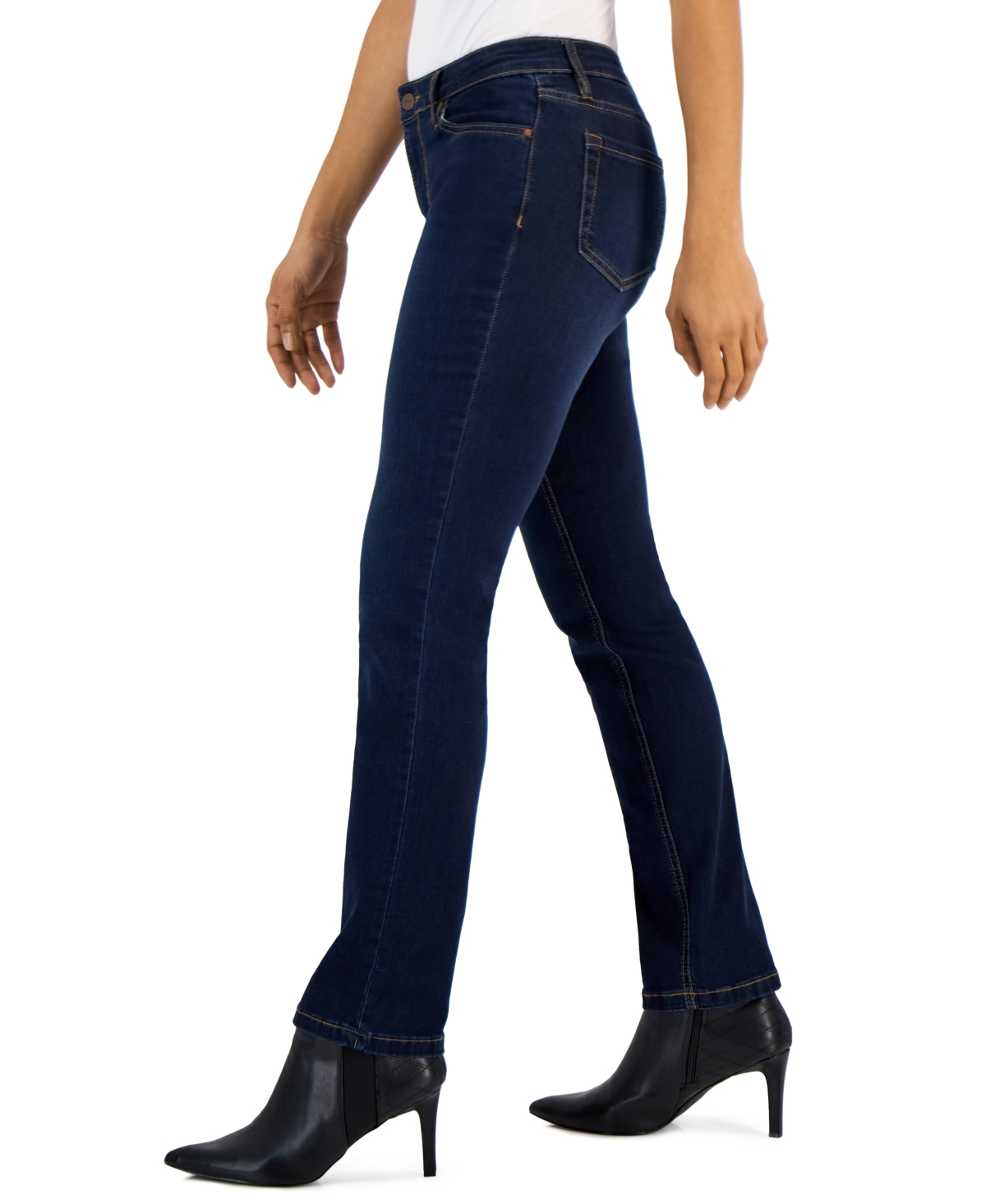 JONES NEW YORK PETITE LEXINGTON STRAIGHT-LEG DENIM JEANS 