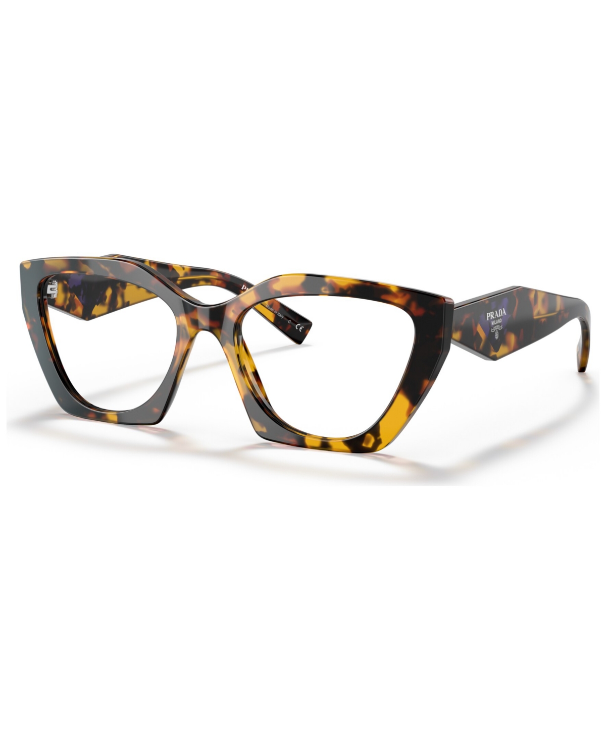 Women's Irregular Eyeglasses, PR09YV54-o - Honey Tortoise