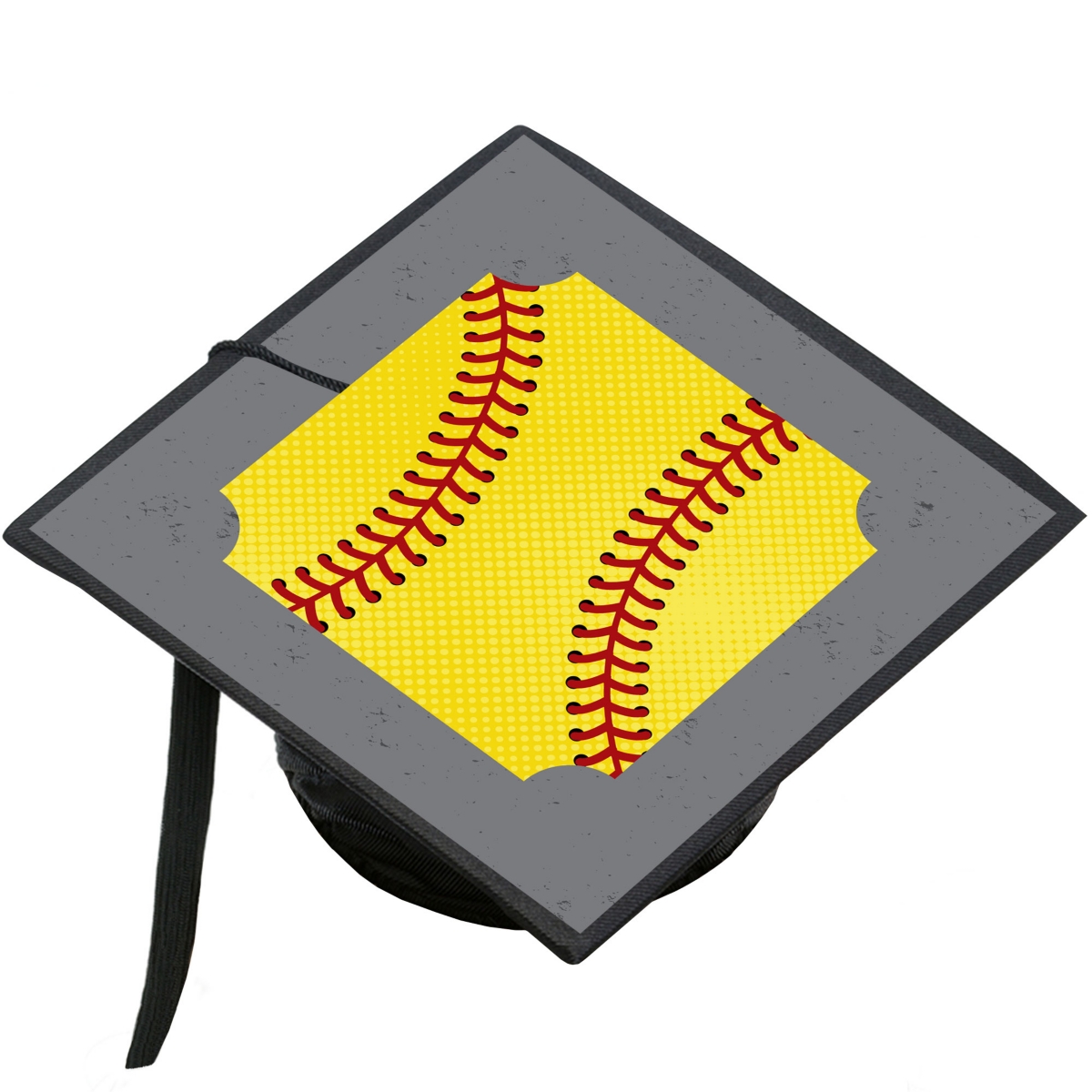 Grad Softball - Graduation Party Cap Decorations Kit - Grad Cap Cover