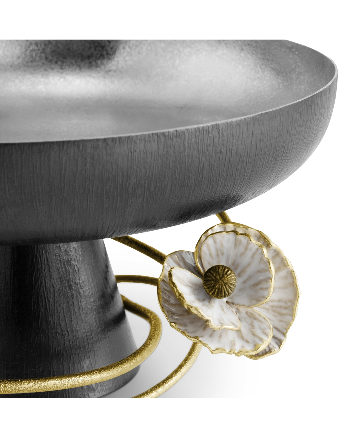 Michael Aram Anemone Fruit Bowl In Silver-tone