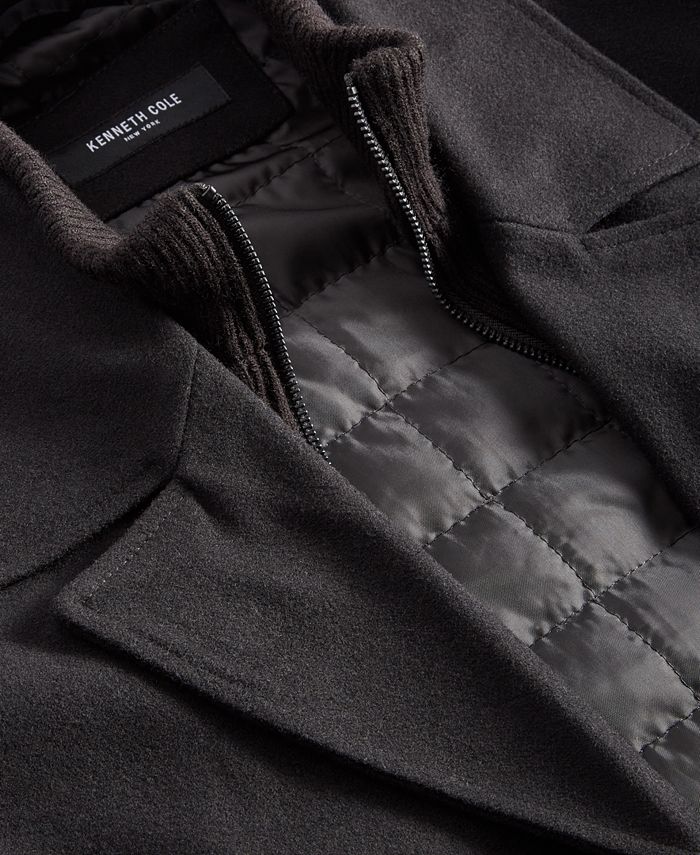 Cole Men's Double Breasted Wool Blend Peacoat with Bib Macy's