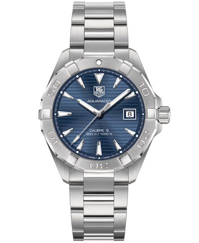 TAG Heuer Men's Swiss Automatic Aquaracer Stainless Steel Bracelet Watch 41mm WAY2112.BA0910