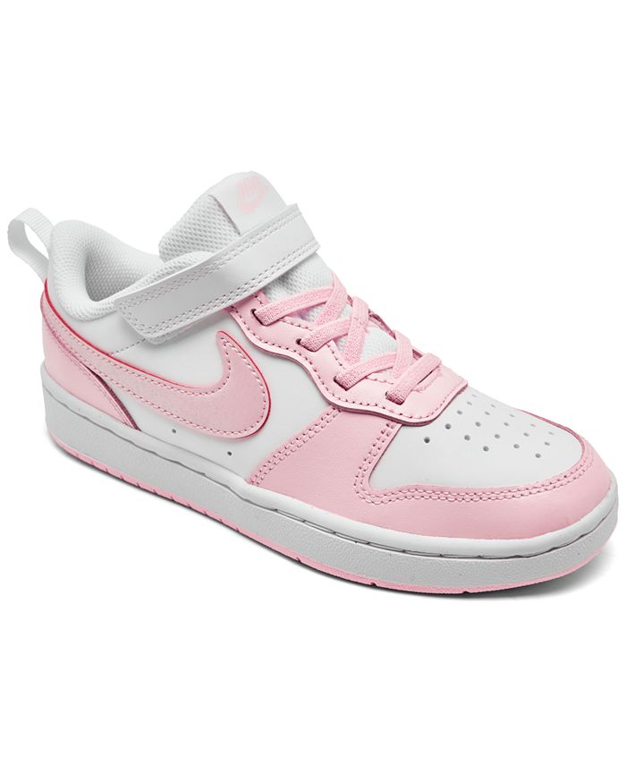 Nike Little Girls Court Borough Low 2 Stay-Put Closure Casual Sneakers from  Finish Line - Macy's