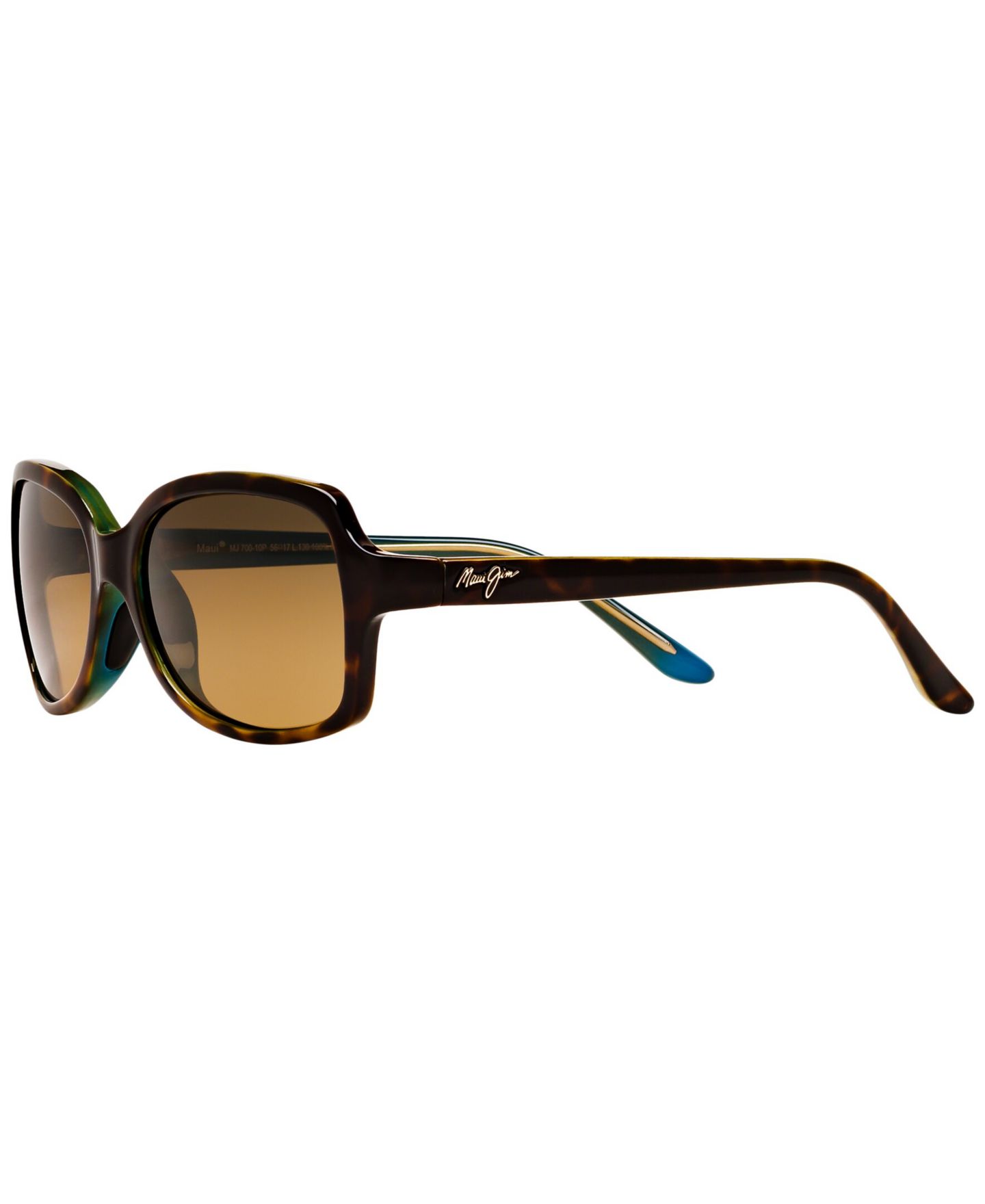 Женские солнцезащитные очки Maui Jim Polarized Cloud Break Sunglasses, 700, цвет: Коричневый черепаховый / Бронзовый градиентный — фото 5