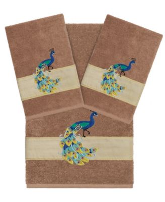 Turkish Cotton Penelope Embellished 3-Pc. Bath Towel Set