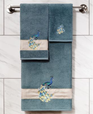 Turkish Cotton Penelope Embellished 2-Pc. Bath Towel Set
