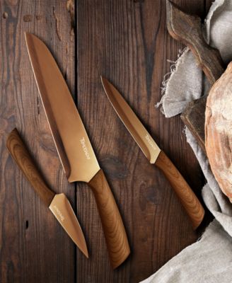 Hampton Forge Tomodachi™ Raintree 10-Pc. Knife Set with 5 Matching Blade Guards, Copper Titanium 