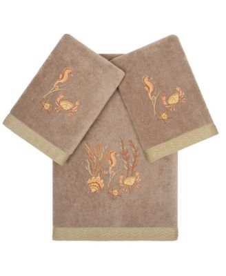Turkish Cotton Aaron Embellished 3-Pc. Bath Towel Set