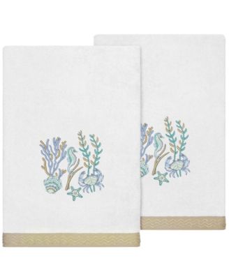Turkish Cotton Aaron Embellished 2-Pc. Bath Towel Set