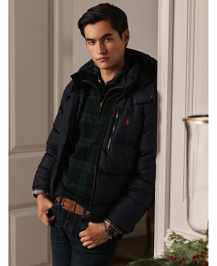Polo Ralph Lauren Men's Holiday Water-Repellent Down Jacket, Estate-Rib  Cotton Pullover, and Hampton Relaxed Straight Jeans & Reviews - All Men's  Clothing - Men - Macy's