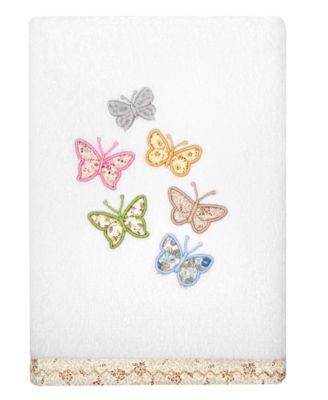 Turkish Cotton Mariposa Embellished 3-Pc. Bath Towel Set