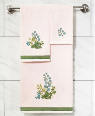 Turkish Cotton Botanica Embellished 2-Pc. Bath Towel Set