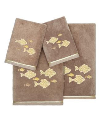 Turkish Cotton Figi Embellished 4-Pc. Bath Towel Set