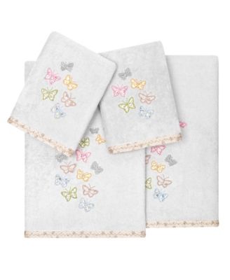 Turkish Cotton Mariposa Embellished 4-Pc. Bath Towel Set