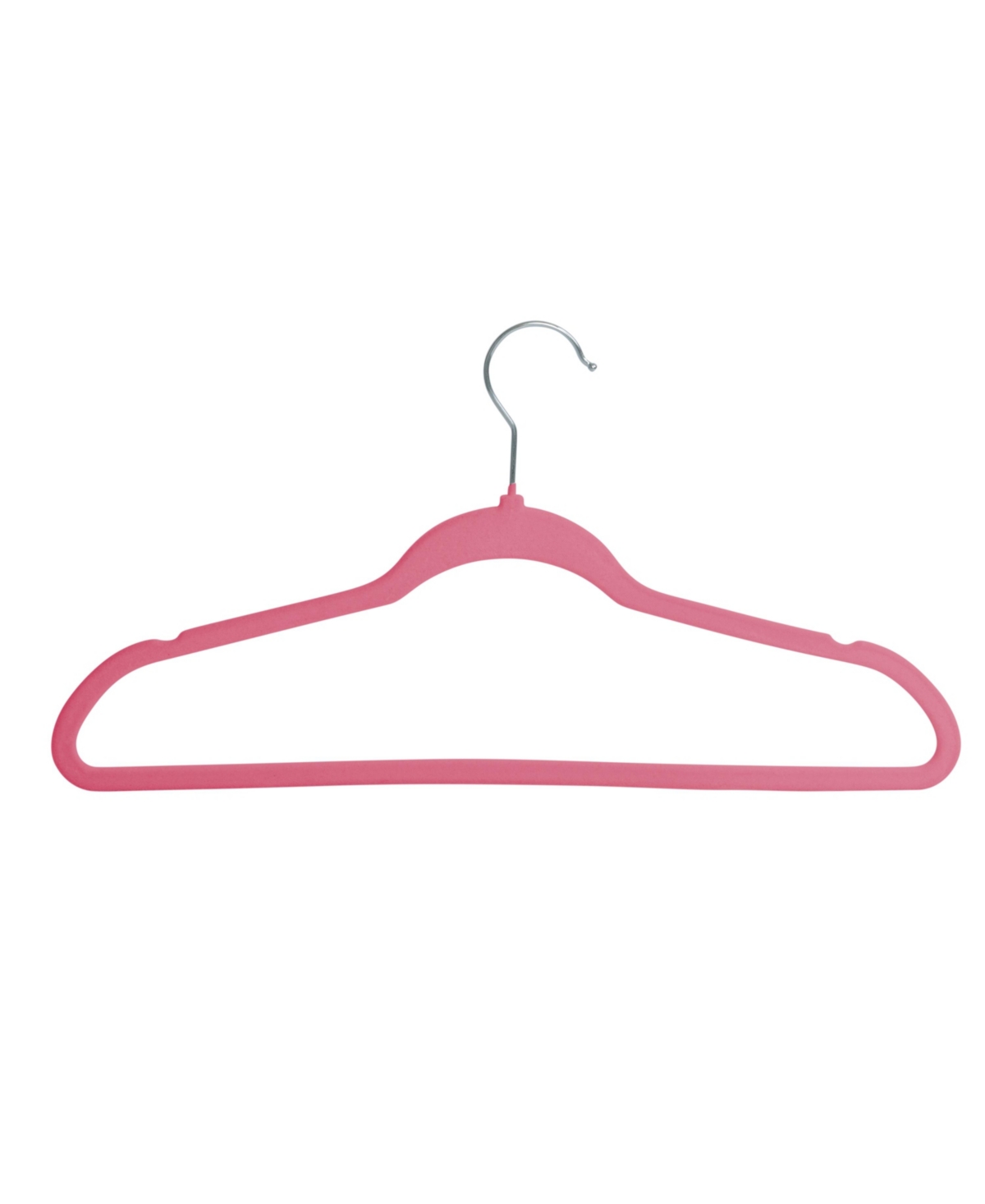 Honey Can Do Slim-profile Non-slip Velvet Hangers Set, 25 Pieces In Pink