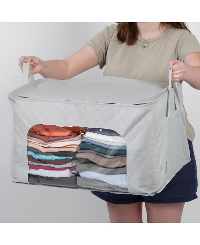 Honey Can Do Clothes Storage Bags with Handles and Clear View Windows