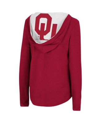 Women's Crimson Oklahoma Sooners Catalina Hoodie Long Sleeve T-shirt