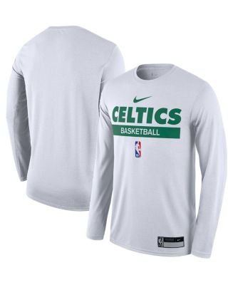 Men's Nike White Boston Celtics Courtside Performance Block T-Shirt