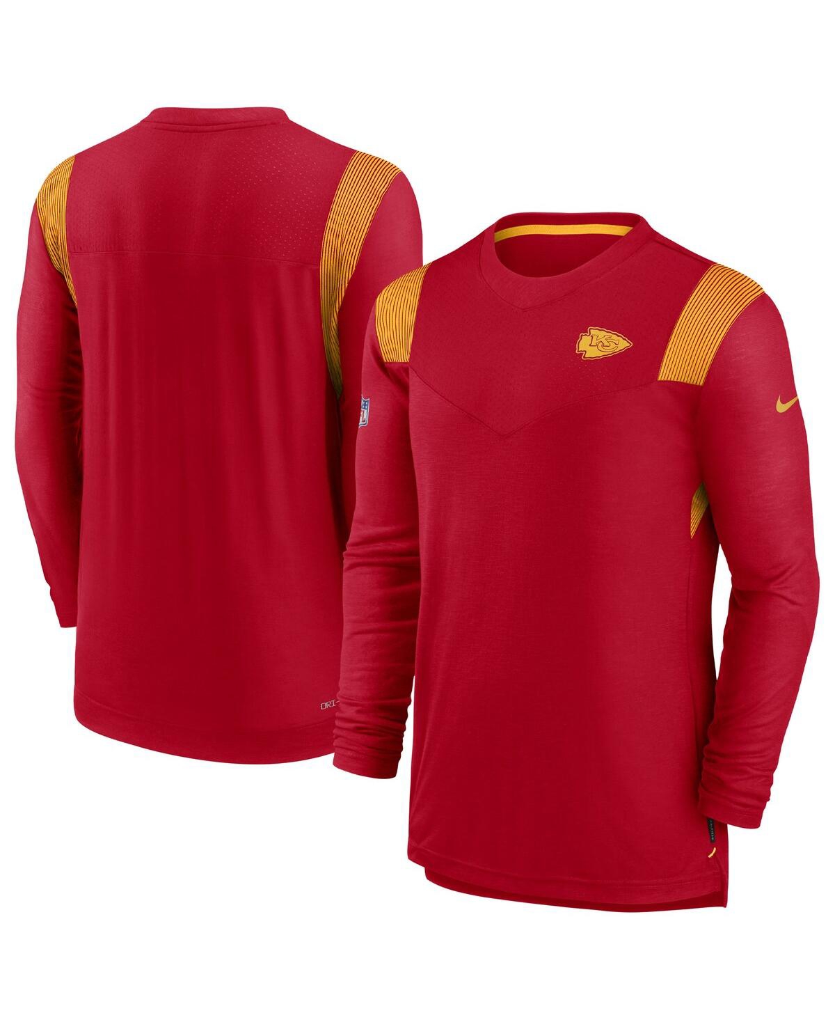 Nike Red Kansas City Chiefs Sideline Tonal Logo Performance Player Long Sleeve T-shirt In Red