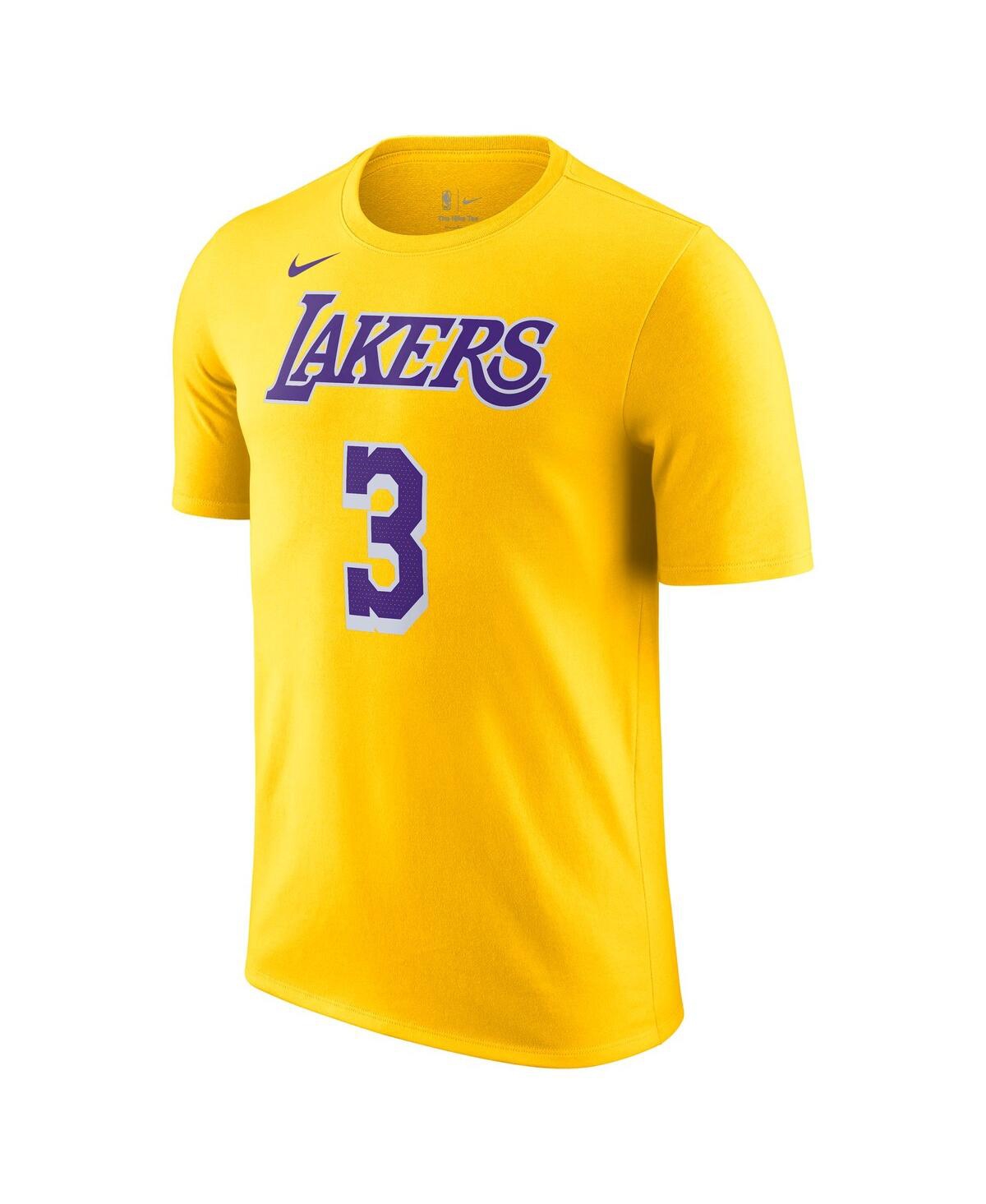 Shop Nike Men's  Anthony Davis Gold Los Angeles Lakers Icon 2022/23 Name And Number Performance T-shirt