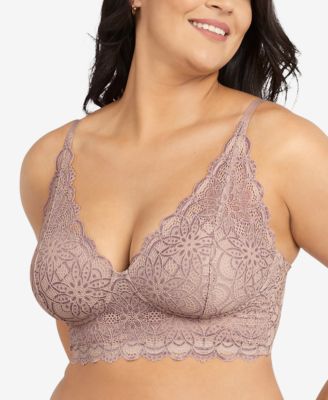 Pure Comfort Lace & Mesh Longline Wireless Bralette DM1188