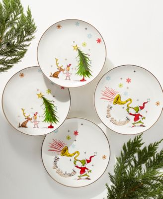 Merry Grinchmas Accent Plates, Set of 4