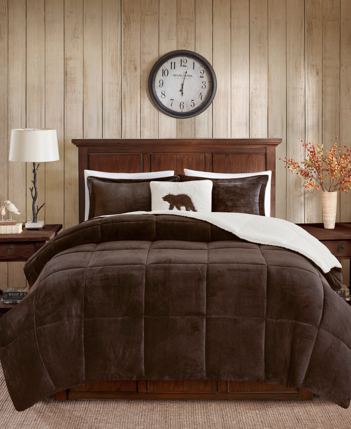 Macy's Woolrich Alton 4-pc. King Comforter Set In Brown,ivory