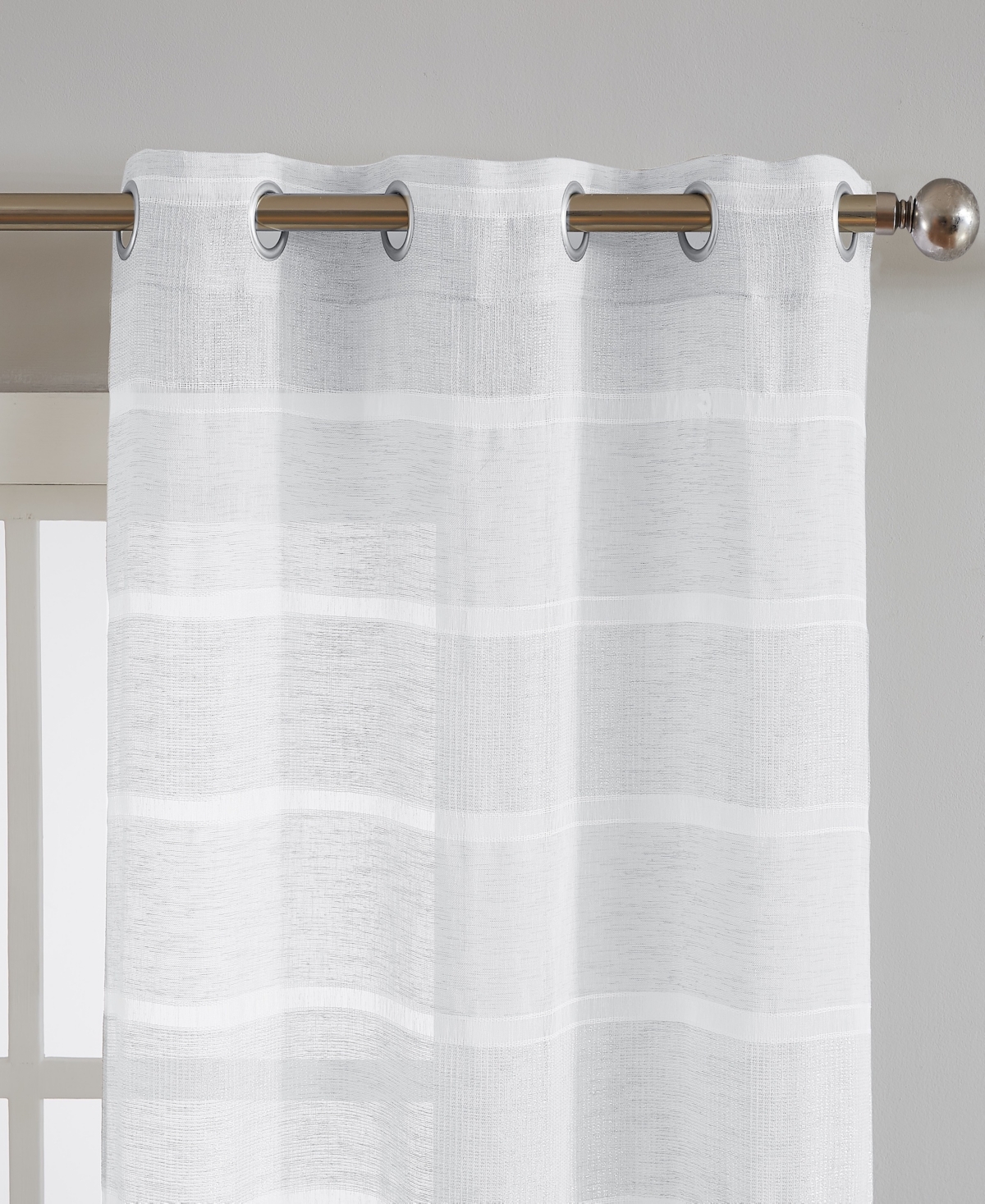 Dainty Home Lurex Stripe Window Panel Set, 76