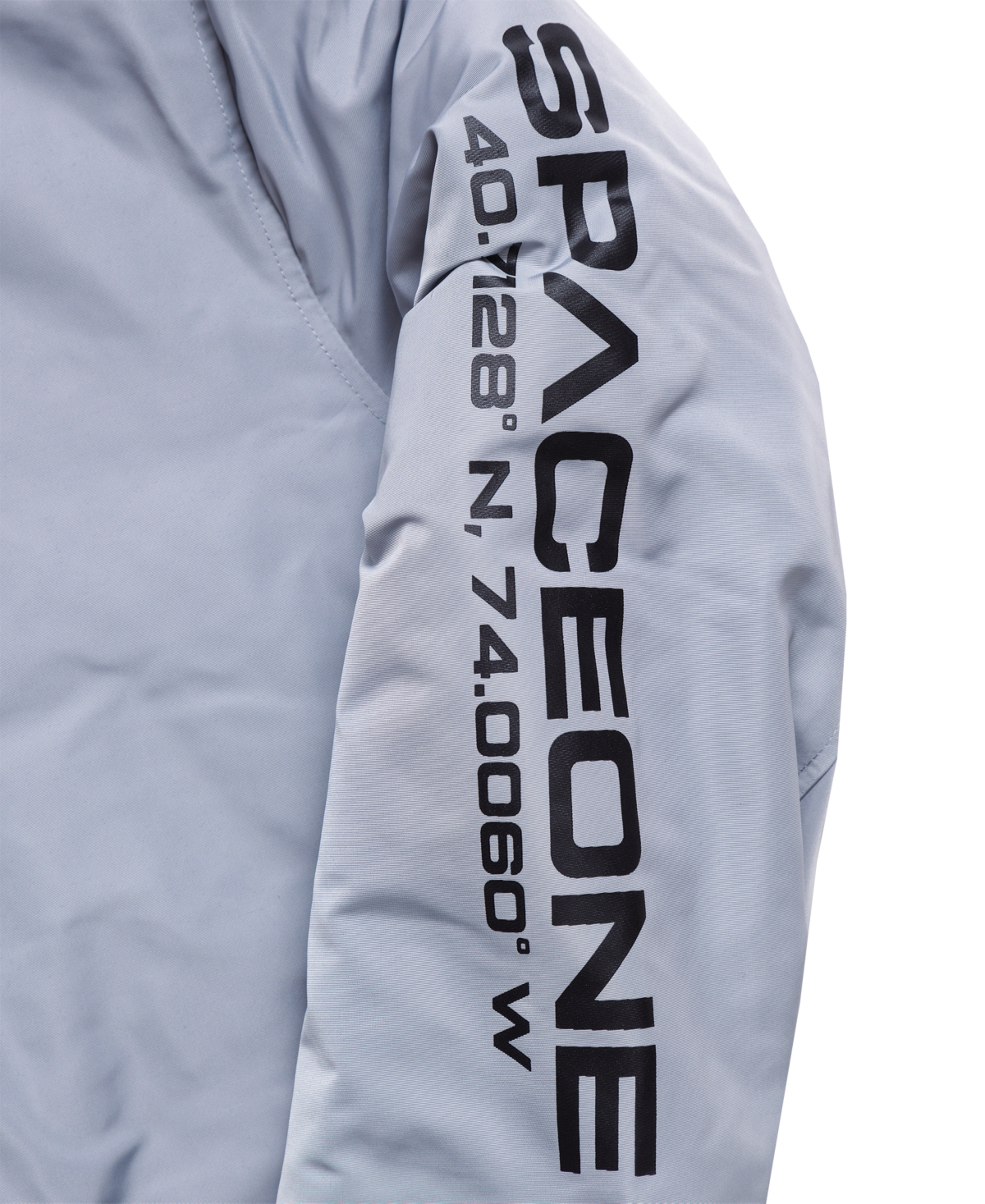 Space One Men's Nasa Inspired Hooded Bomber Jacket with Printed Astronaut Interior