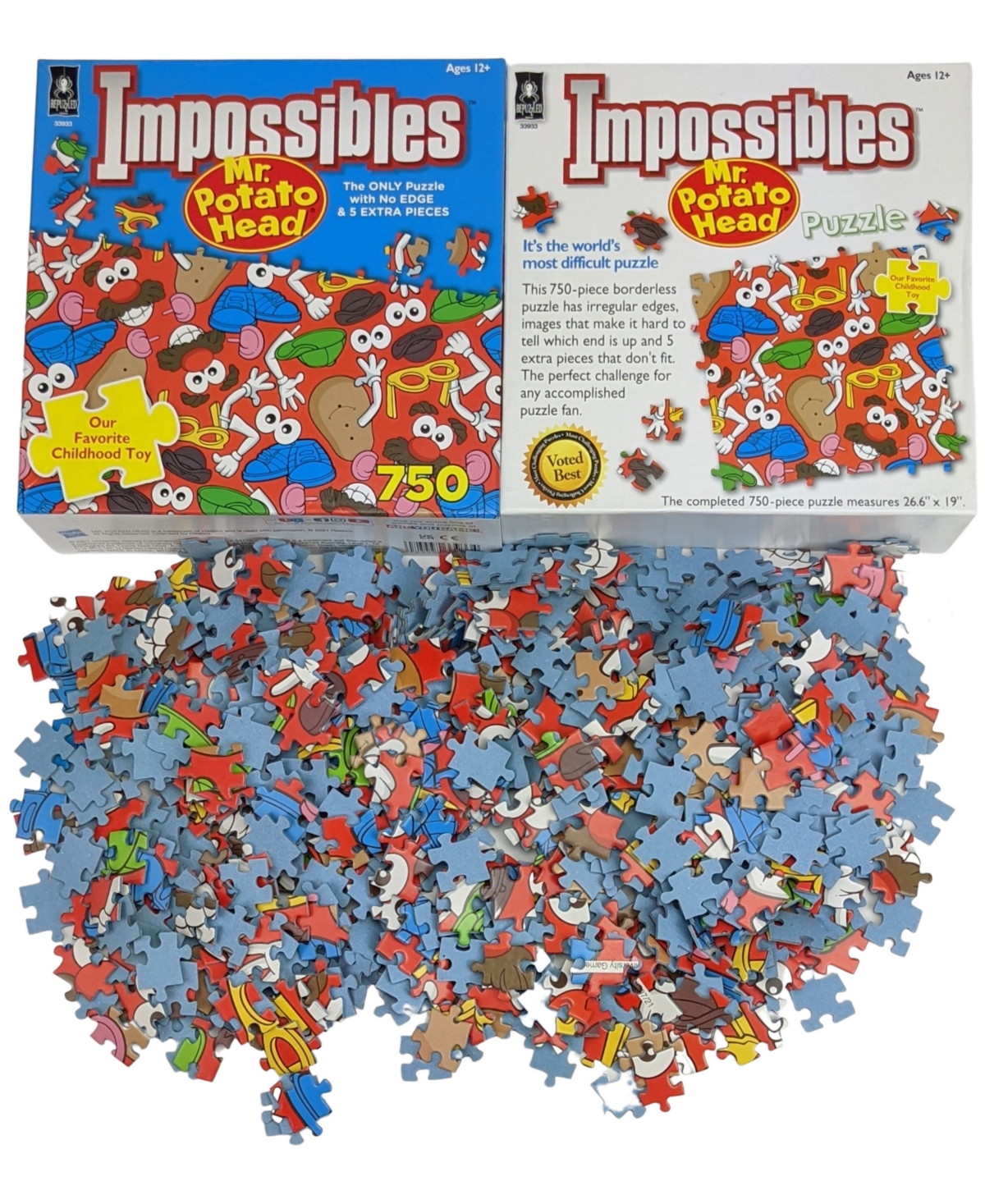 Shop Bepuzzled Hasbro Mr. Potato Head Impossible Puzzle Set, 750 Pieces In Multi Color