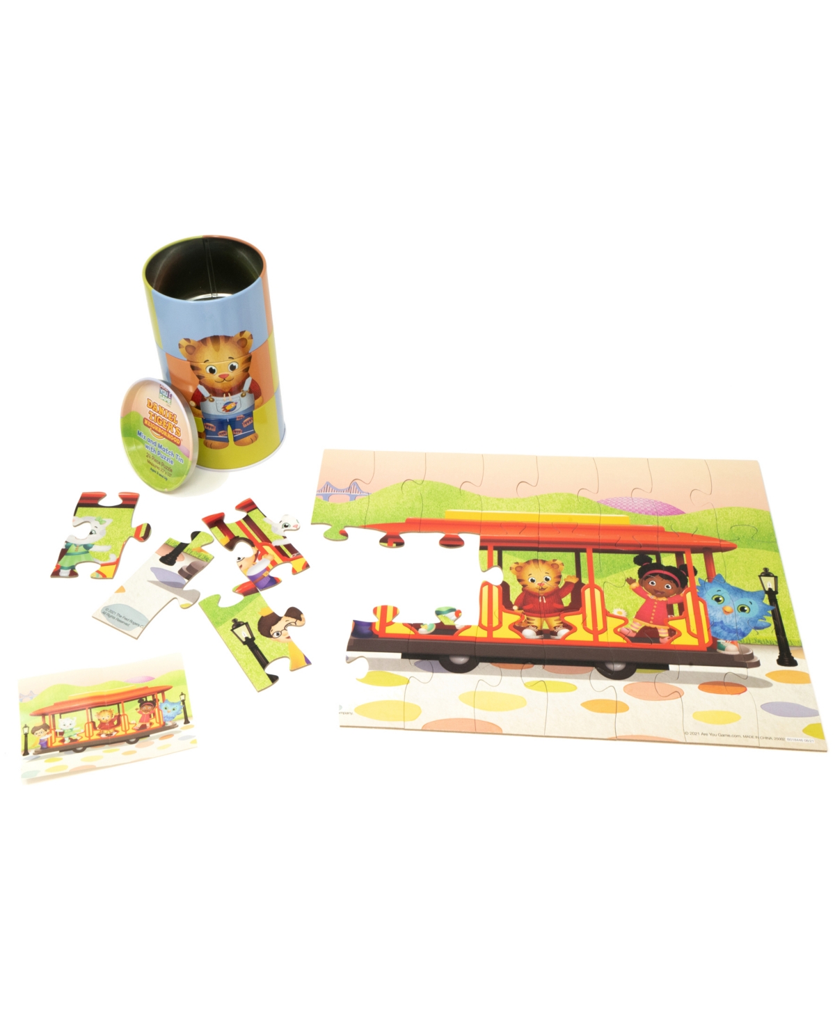 Shop Areyougame .com Daniel Tiger's Neighborhood Mix And Match Tin With Puzzle Set, 25 Pieces In Multi Color