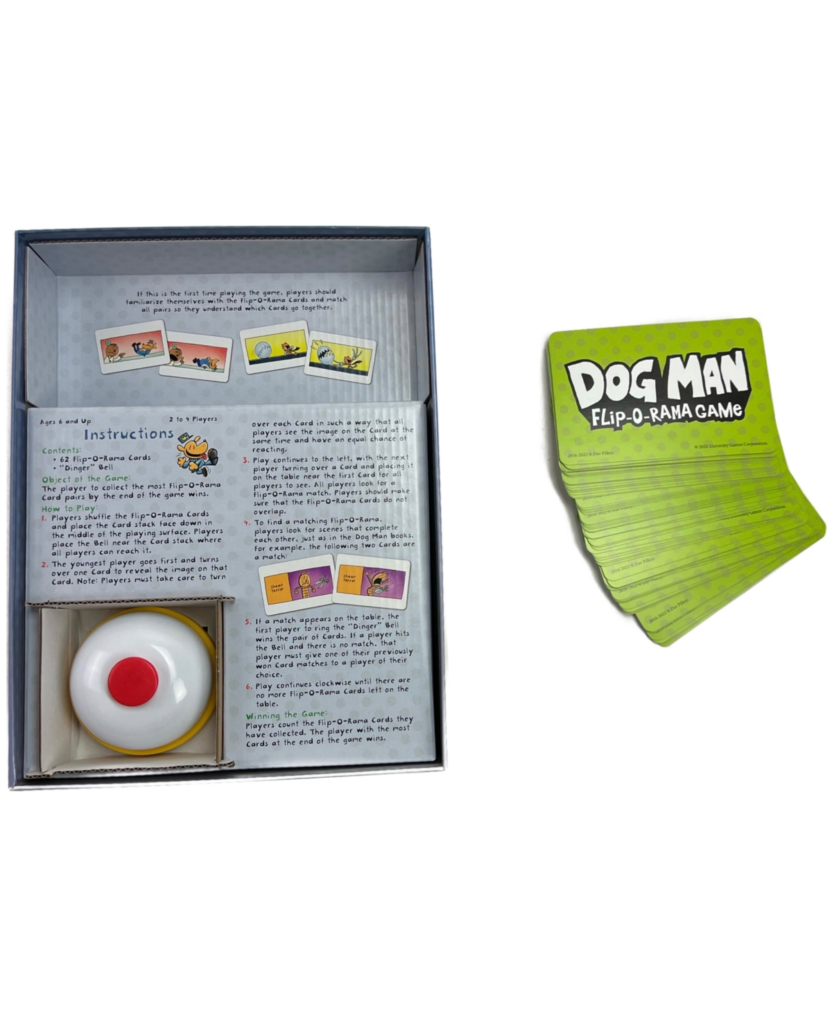 University Games Dog Man Flip-o-rama Game Set, 64 Piece In Multi Color
