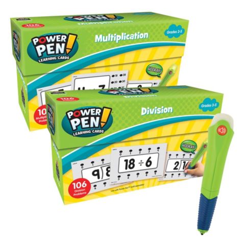 Детские игрушки Kaplan Early Learning Power Pen Multiplication and Division Learning Quiz Cards, Ages 7+