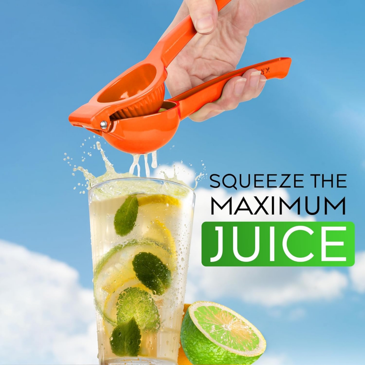 Premium Quality Metal Lemon Squeezer, Citrus Juicer, Manual Press