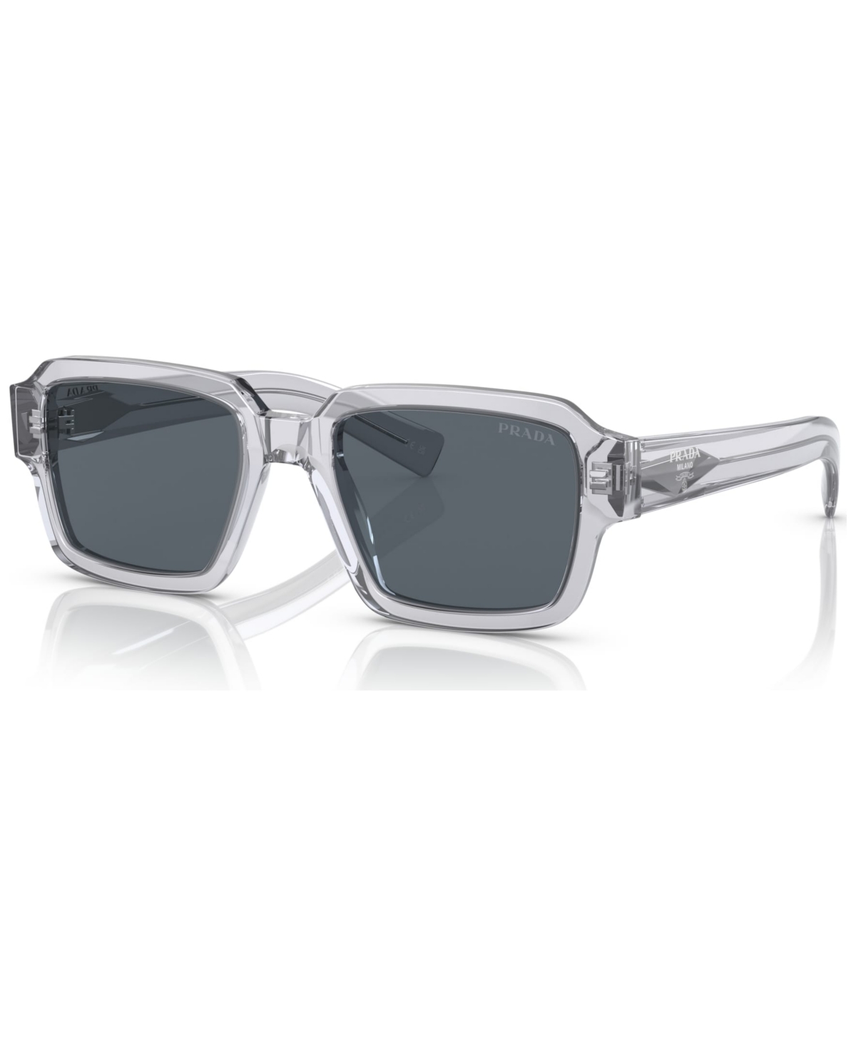 Prada Men's Sunglasses, Pr 02zs52-x In Transparent Gray