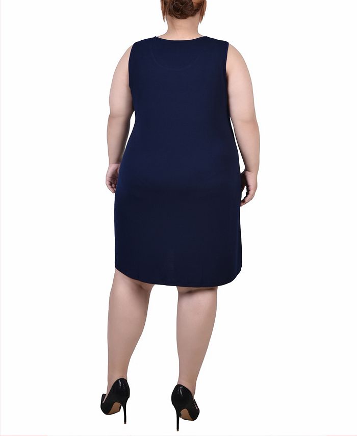 NY Collection Plus Size Cardigan Dress Set, 2 Piece Macy's