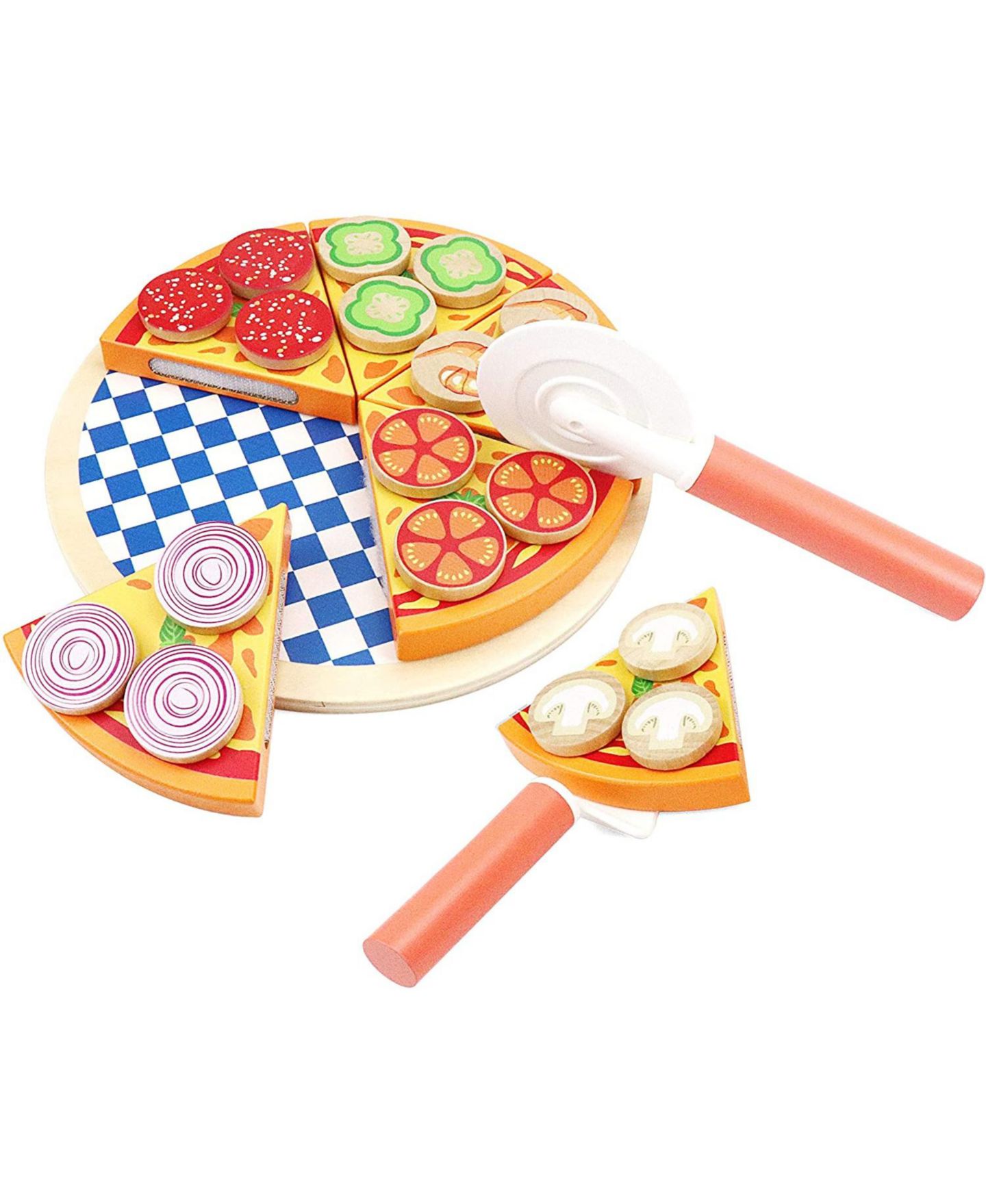 Детские игрушки Leo & Friends Pizza Wood 27-Piece Toy Set, Ages 3+, цвет: Разноцветный — фото 1