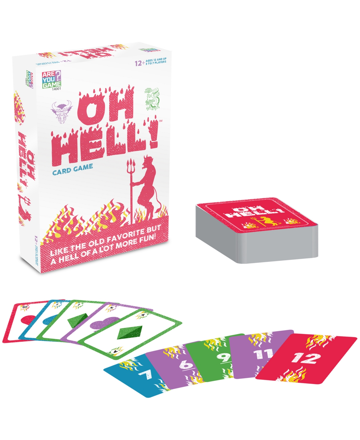 Areyougame Kids' Oh Hell Card Game Set, 81 Piece In Multi Color