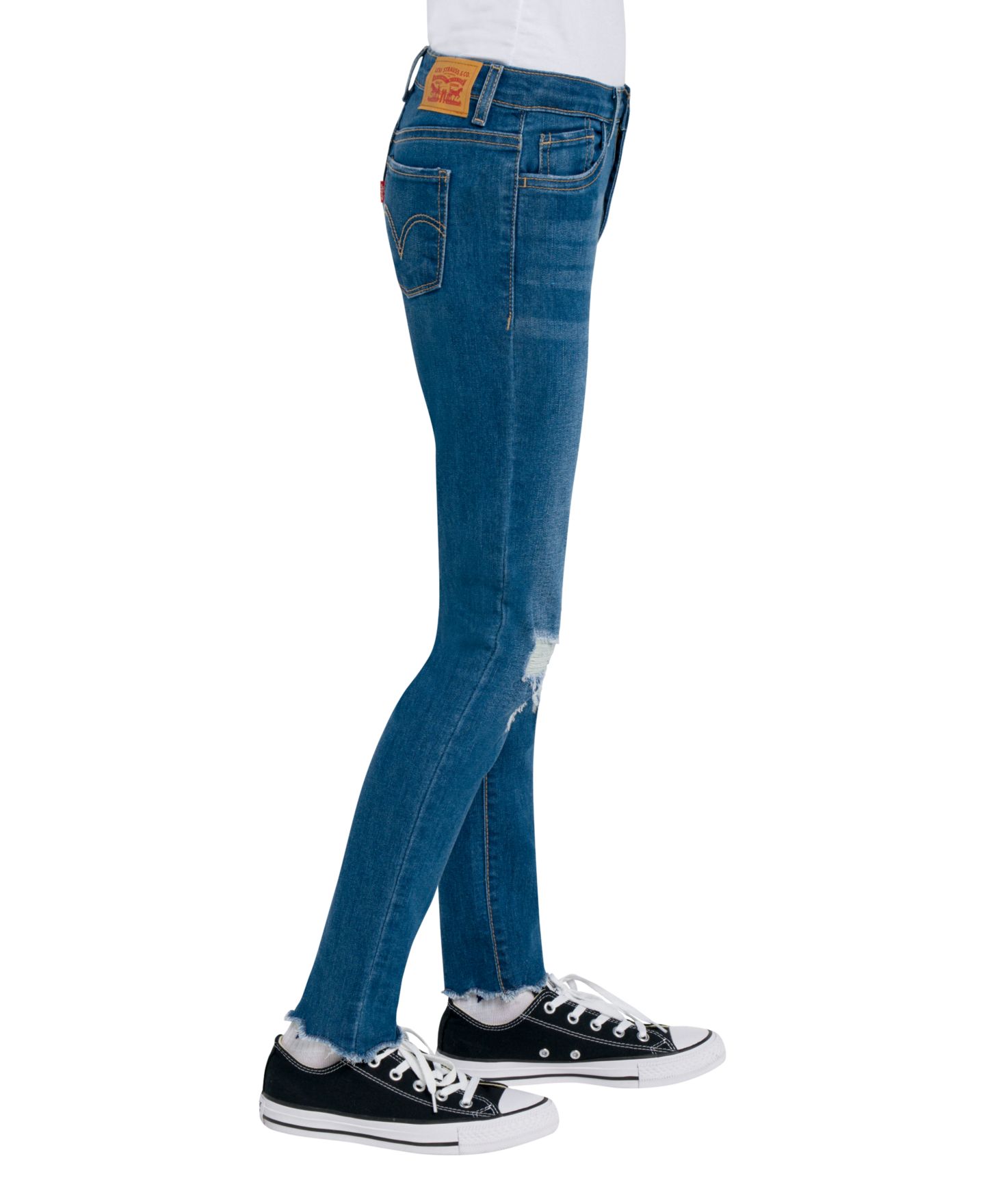 Джинсы Levi's 720 High-Rise Super Skinny Jeans для девочек, цвет: Синий — фото 8