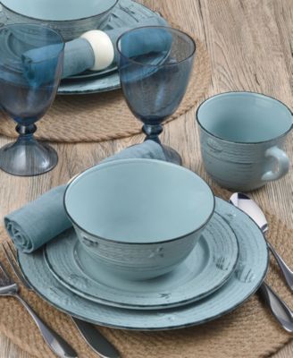 Trellis Coastal 16 Pc. Dinnerware Set, Service for 4