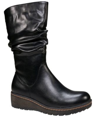 Women's Dange Slouchy Lug Sole Wedge Boots