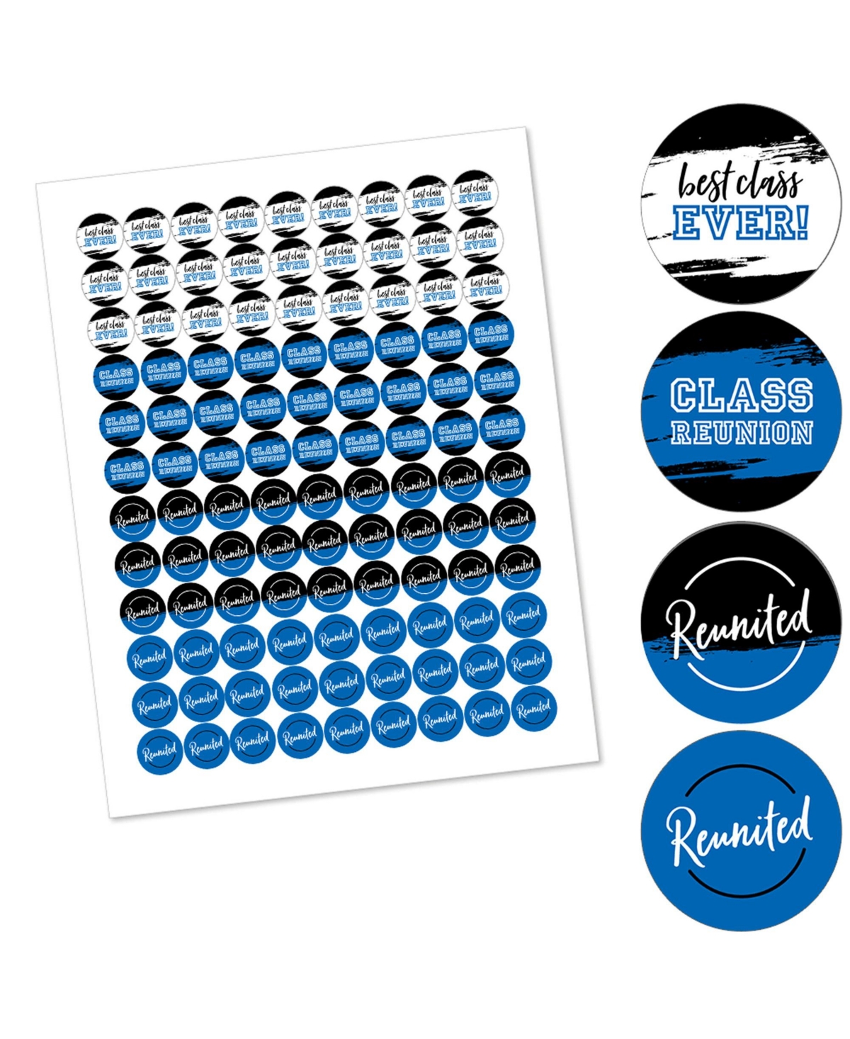 Two Cool - Boy - Blue 2nd Birthday Party Small Round Candy Stickers - Party  Favor Labels - 324 Count