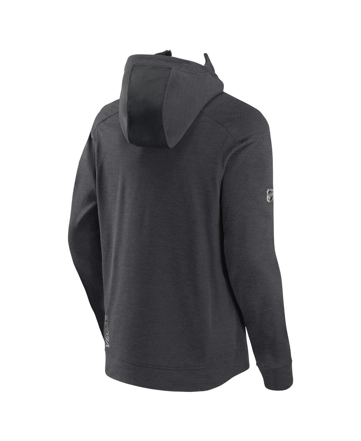 Fanatics Men's  Heather Charcoal Vegas Golden Knights Authentic Pro Road Tech Full-zip Hoodie Jacket In Heather Charcoal